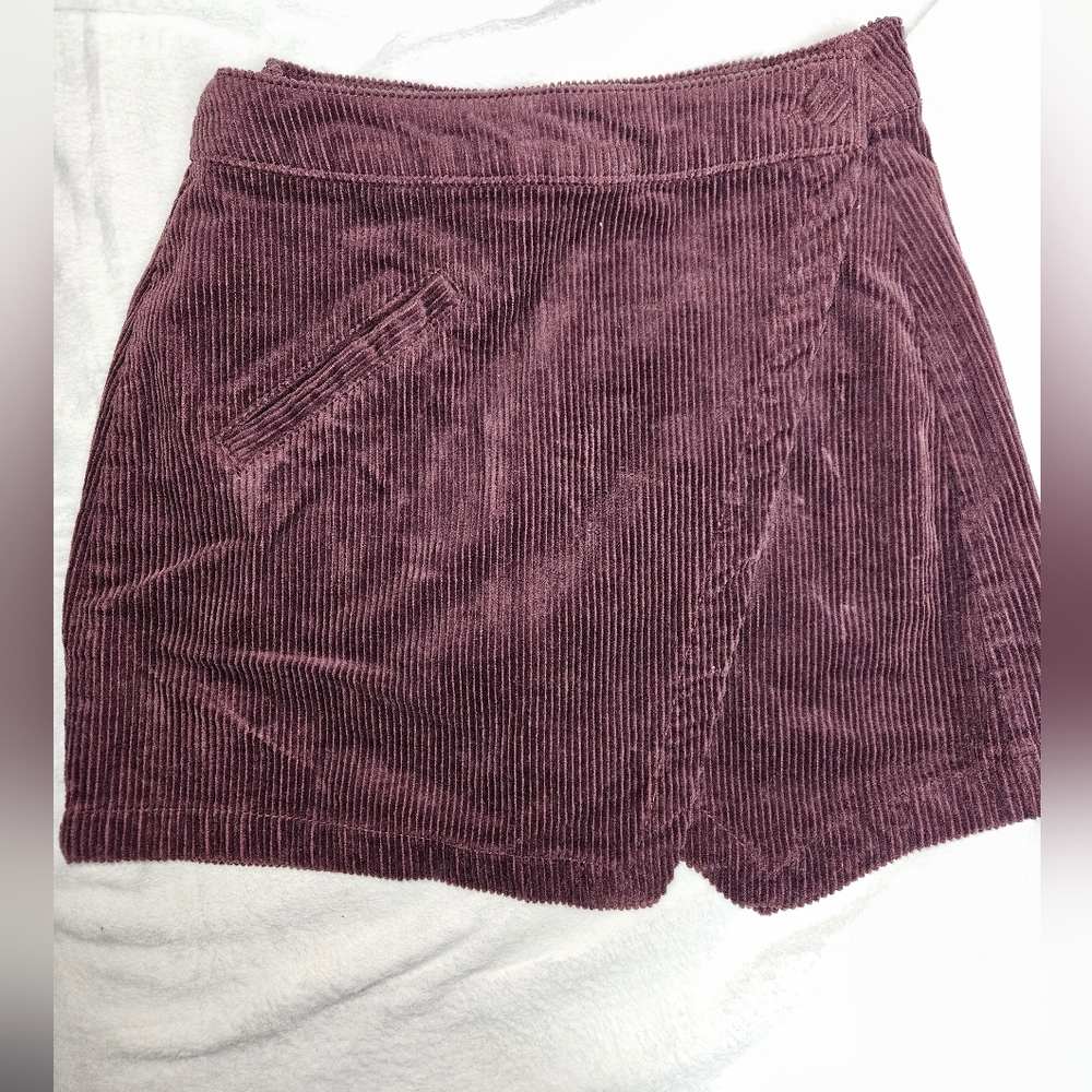 Burgundy corduroy skirt